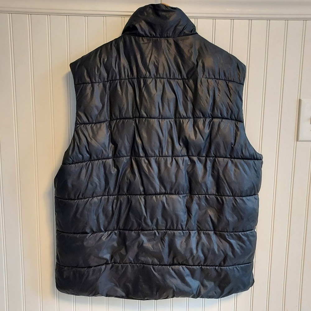 American Eagle Men's Black Puffer Vest Quilted Insulated Pockets - Picture 2 of 8
